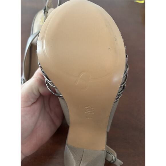 Joan & David Mimo Women's Light Natural Size 10 Slingback High Heel Shoes - Picture 5 of 11